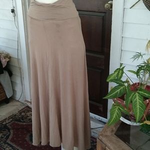 Long brown women's long skirt